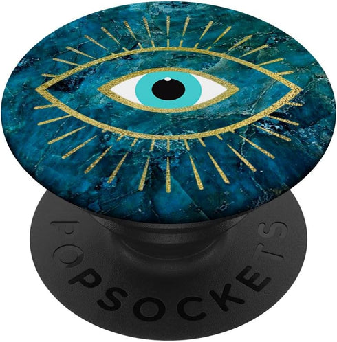 Yellow Evil Eye Blue PopSockets Standard PopGrip