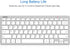 Arteck 2.4G Wireless Keyboard, Ultra Slim Compact with Media Hotkeys for Desktop PC, Laptop, Smart TV