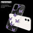 Idocolors Cute Butterfly Case for iPhone 7/iPhone 8 - Clear Soft Bumper TPU Ultra Slim Shockproof Design, Girly Purple