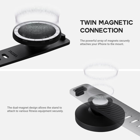 TUSITA Magnetic Phone Mount Compatible with Peloton - Compatible with MagSafe,iPhone Holder for Gym,Stationary