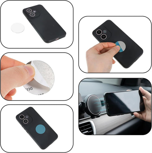 Jxiwfvl 20 Counter PCS Metal Plate for Magnets, Metal Plate for Phone Magnet, Adhesive Magnetic Plates with Adhesive