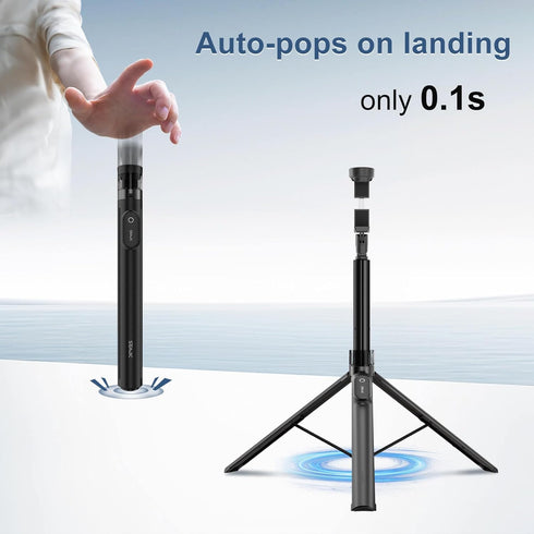 SEAJIC 66" Automatic Phone Tripod Stand with Remote, Cell Phone Tripod for iPhone Video Recording & Live Streaming