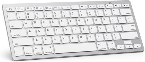 OMOTON Bluetooth Keyboard for iPad 10th Generation, 10.2 (9th/8th/7th), Pro 13/12.9/11, Air 13/11, Mini, White
