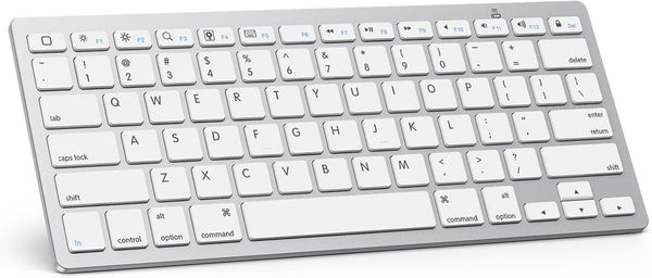 OMOTON Bluetooth Keyboard for iPad 10th Generation, 10.2 (9th/8th/7th), Pro 13/12.9/11, Air 13/11, Mini, White