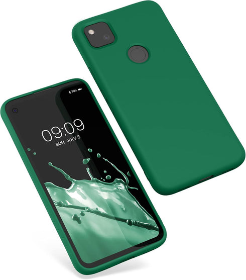 kwmobile Slim TPU Case for Google Pixel 4a, Protective Silicone Phone Cover - Pixie Green