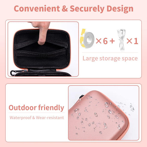 Phomemo D30 D35 Label Marker Case for NIIMBOT D11, SUPVAN E10, JADENS D110, Hard Shell Bag