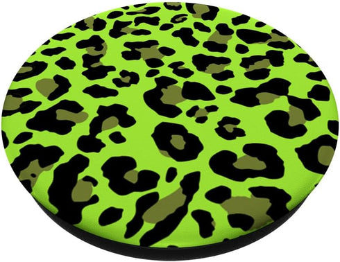 Leopard Print Stylish Cheetah Pattern Summer Cool Lime Green PopSockets Standard PopGrip