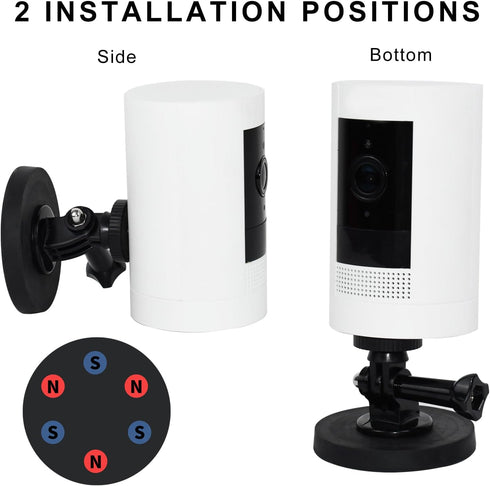 Magnetic Wall Mount for Ring Stick Up Cam Battery, Ceiling Mounting Bracket for Outdoor Indoor Security Camera with