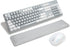 Wireless Keyboard and Mouse Combo with Wrist Rest, 2.4G Full-Sized Keyboard and Mouse, Dual-System for Computer/Laptop