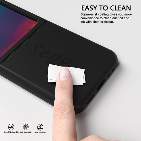 E Segoi 5 5 5G Designed for Galaxy Z Flip Case, Liquid Silicone Gel Rubber Shockproof Case Soft Microfiber Cloth Lining