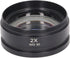 2X Auxiliary Objective Lens Aluminium Alloy WD30 2X Barlow Lens Microscope Part Accessory for Stereo Microscope WD30