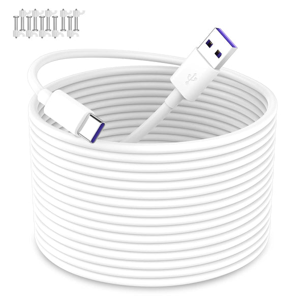 iMangoo USB to USB C Power Cable for CCTV Camera, 33FT Type C Power Extension Cable for Xiaomi Mi eufy Security Camera