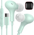 USB C Headphones for Apple iPhone 15 Plus, iPad/Google Pixel 8 8A 7 Pro, Samsung Galaxy S24, Wired Type C Earbuds