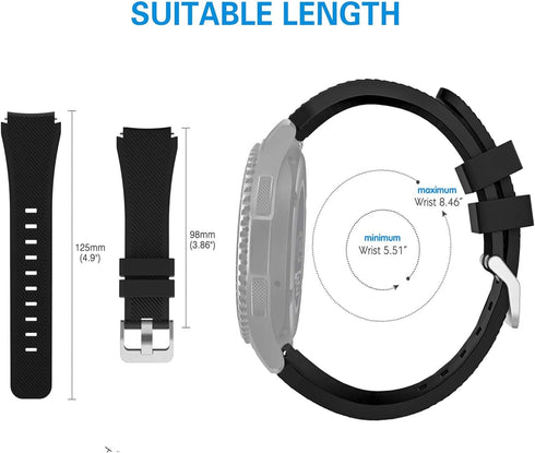 Compatible TOOBUR Smart Watch Bands, Lamshaw Classic Silicone Replacement Straps Compatible for Compatible for TOOBUR IDW13 1.8" Smart Watch/TEMINICE IDW13 1.8" Smart Watch/VRPEFIT IDW13 1.8" Watch/Konitee IDW13 1.8" Smart Watch/Gydom IDW13 1.8" Smart Wat