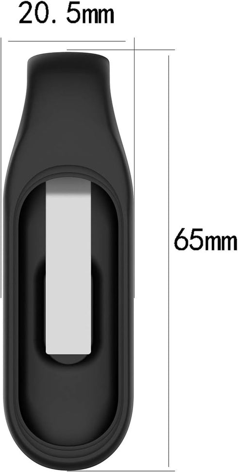 Clip for Compatible with Xiaomi MI Band 7/7 NFC/6/6 NFC/5/5 NFC Band Clip Holder Case Replacement Soft Silicone Strap Accessories for Amazfit Band 5 Clip Case Accessory (Black,White,Red)
