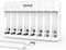 Dlyfull 8 Bay AA AAA Battery Charger with USB-C High-Speed Charging, Independent Slot for 1.2V Ni-MH Ni-CD Rechargeable