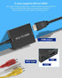 RCA to HDMI Converter, AV to HDMI Adapter with HDMI Cable, Supports PAL/NTSC for PS2/VHS/VCR/Blue-Ray DVD