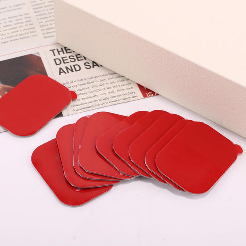 lasuroa 10pcs Dash Cam Adhesive Pad, Heat-Resistant Square Windshield Sticky Pads with Electrostatic Film Double-Sided