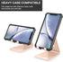 OMOTON Adjustable Cell Phone Stand, C2 Aluminum Desktop Dock Holder for iPhone 15/14/13 Pro, Samsung Galaxy, Gold