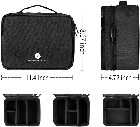 Travel Electronics Organizer - Waterproof Cable Organizer Bag for Electronic Accessories, Large Shockproof Storage Bag