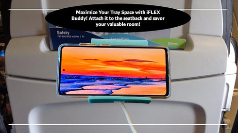 iFLEX Buddy Cell Phone and Tablet Stand, Flexible Holder for All Mobile Devices, Ideal for Air Travel, Work, Home