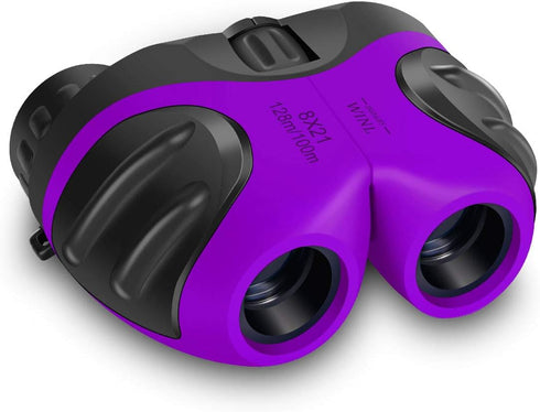 VNVDFLM Compact Binoculars for Kids, 3-8 Years Old Girl Easter Gifts, Purple