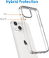 JETech 13 6.1-Inch, Case for iPhone Non-Yellowing Shockproof Phone Bumper Cover, Anti-Scratch Clear Back (Clear)