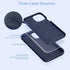 Miracase Liquid Silicone Case for iPhone 12 Pro Max, Navy Blue, Shockproof Drop Protection with Soft Anti-Scratch Lining