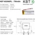 KBT 3.7V 750mAh Li-Polymer Battery: Rechargeable Li-ion Batteries Replacement for Dash Camera, Baby Monitor