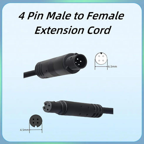 Epronic 4 9.84Ft 4PIN (4-pin 3M/9.84ft) Pin Dash Cam Rear View Backup Camera Male to Female Cable Reverse Car Recorder