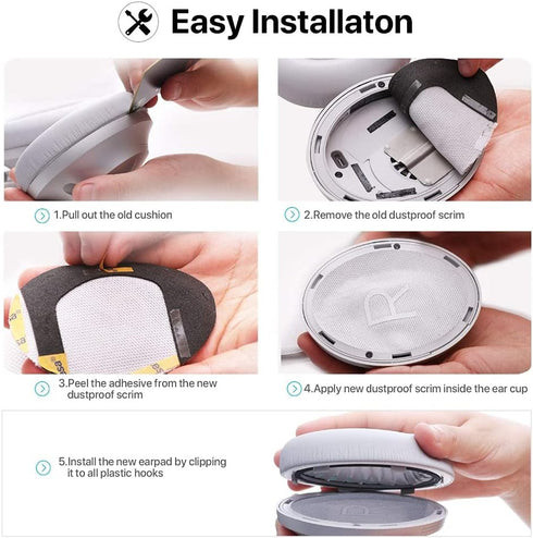 Earpads Cushions for Bose 700 Noise Cancelling Headphones, Replacement with Softer PU Leather, Memory Foam
