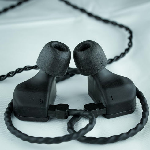 Comply 600 Core Series Memory Foam IEM Ear Tips - Superior Noise Isolation, Secure Fit, Black (S/M/L) - 3 Pairs