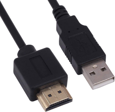 Yeworth 1.8m USB to HDMI Cable, USB 2.0 Male to HDMI Male Charger Cord Splitter Adapter.