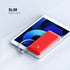 10000mAh Portable Charger, Slim USB B C Power Bank, 4 Output External Battery Pack with Built-in AC Wall Plug