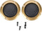 Zopsc 2PCS Protective Cover Shatter Resistant 2 inch Stereo Speaker Mesh Cover with Screws (Gold)