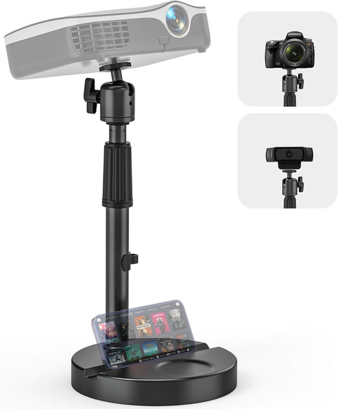 Desktop Projector Stand Table, 11" - 17.7" Extendable Height Stand with Heavy-duty