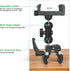 iTODOS Cell Phone Holder Mount Clip for Golf Cart, Wheelchair, Walker, Stroller, Spin Bike, Table - Fits iPhone,