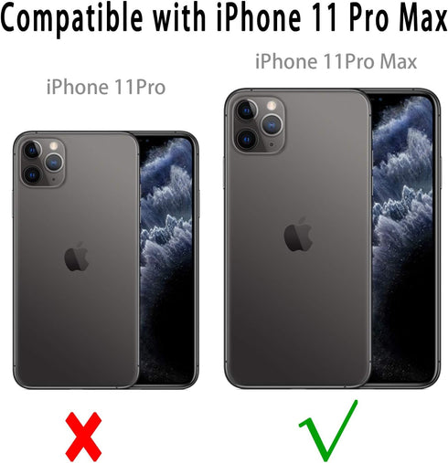 Waterproof iPhone 11 Pro Max Case, Full Body Bumper Rugged Protection with Built-in Screen, Black