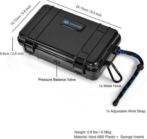 Lekufee Small Waterproof Carrying Case for DJI Osmo Action 4/3 Camera and Accessories (Case Only)