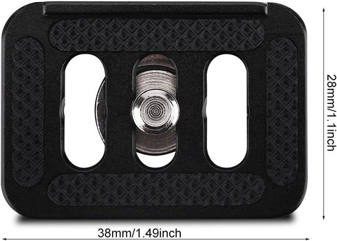 Quick Release Clamp Adapter - Mini Portable Aluminium Alloy Quick Release Plate for TY-C10 T005 / T-025 Ball Head