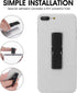 Cobee Finger Strap Phone Holder, 4 Pcs Cell Phone Grip Holder Elastic Kickstand for Mobile Phone Anti-silp Braided Finger Holder Band Compatible with Smartphones, Small Tablets(Black)