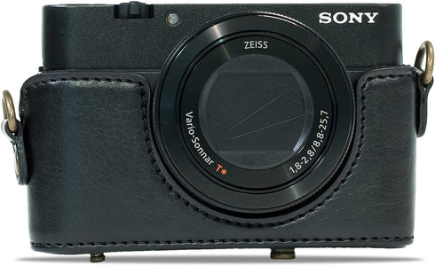 Ever Ready Leather Camera Case Compatible with Sony Cyber-Shot DSC-RX100 VI, DSC-RX100 V, DSC-RX100 IV, DSC-RX100 III