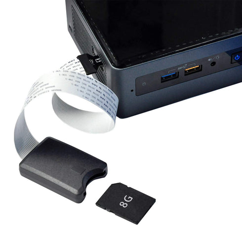 xiwai Micro-SD TF Memory Card Kit, Male to SD Female Extension Soft Flat FPC Cable Extender 25cm