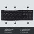 Logitech K270 Wireless Keyboard for Windows, Full-Size 2.4 GHz with Number Pad and 8 Multimedia Keys (Black)