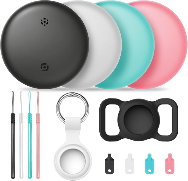 FIDECO Tracker Tag-4 Pack, Luggage Tracker for Suitcases, Bluetooth Tracker Works with Find