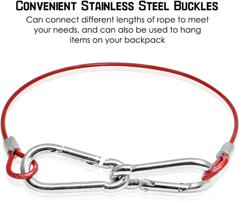 DanziX 4 Pack Safety Stainless Steel Tethers, Colorful Coated Lanyards for GoPro Hero Series and Other Camera Devices