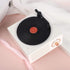Benzama Cute White Old Fashioned Classic Style Bluetooth Speaker, Creative Vinyl Record Player Gift for Girls, Loud