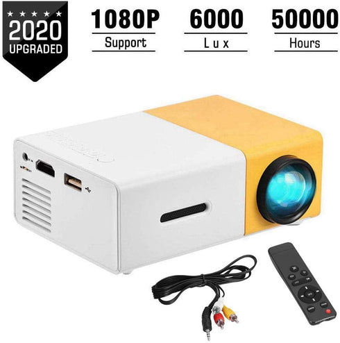Smart Projector, Portable 6000 Lumens LED Mini Projector, 1080P Home Theater Video Projector for Outdoor Recreation