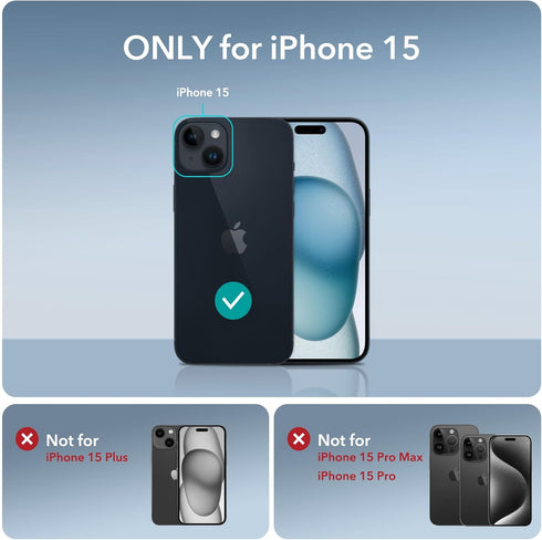 ESR iPhone 15 Case, Military-Grade Protection with Shockproof Air Guard Corners, Clear
