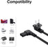 IJP 10FT 24" 32" 40" 43" 48" 49" 50" 55" 60" 65" 75", UN40 UN43 UN48 90 18AWG 2-Prong C7 Longer TV Power Cord